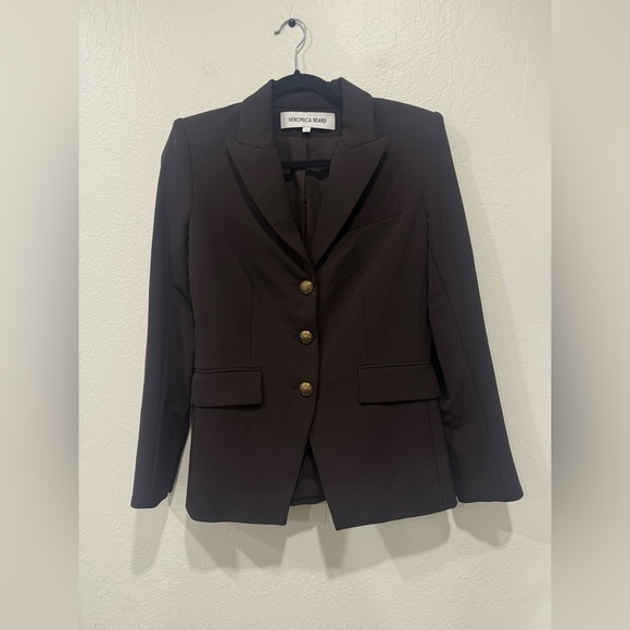 Veronica Beard Orlane Scuba Dickey Blazer in Dark Chocolate Brown size 2 - Picture 10 of 15